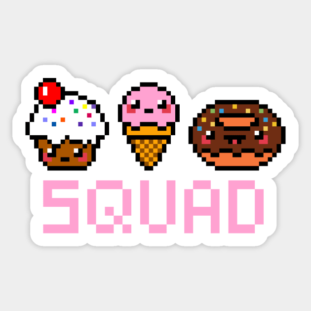 Cute squad pixel art Sticker by J0k3rx3